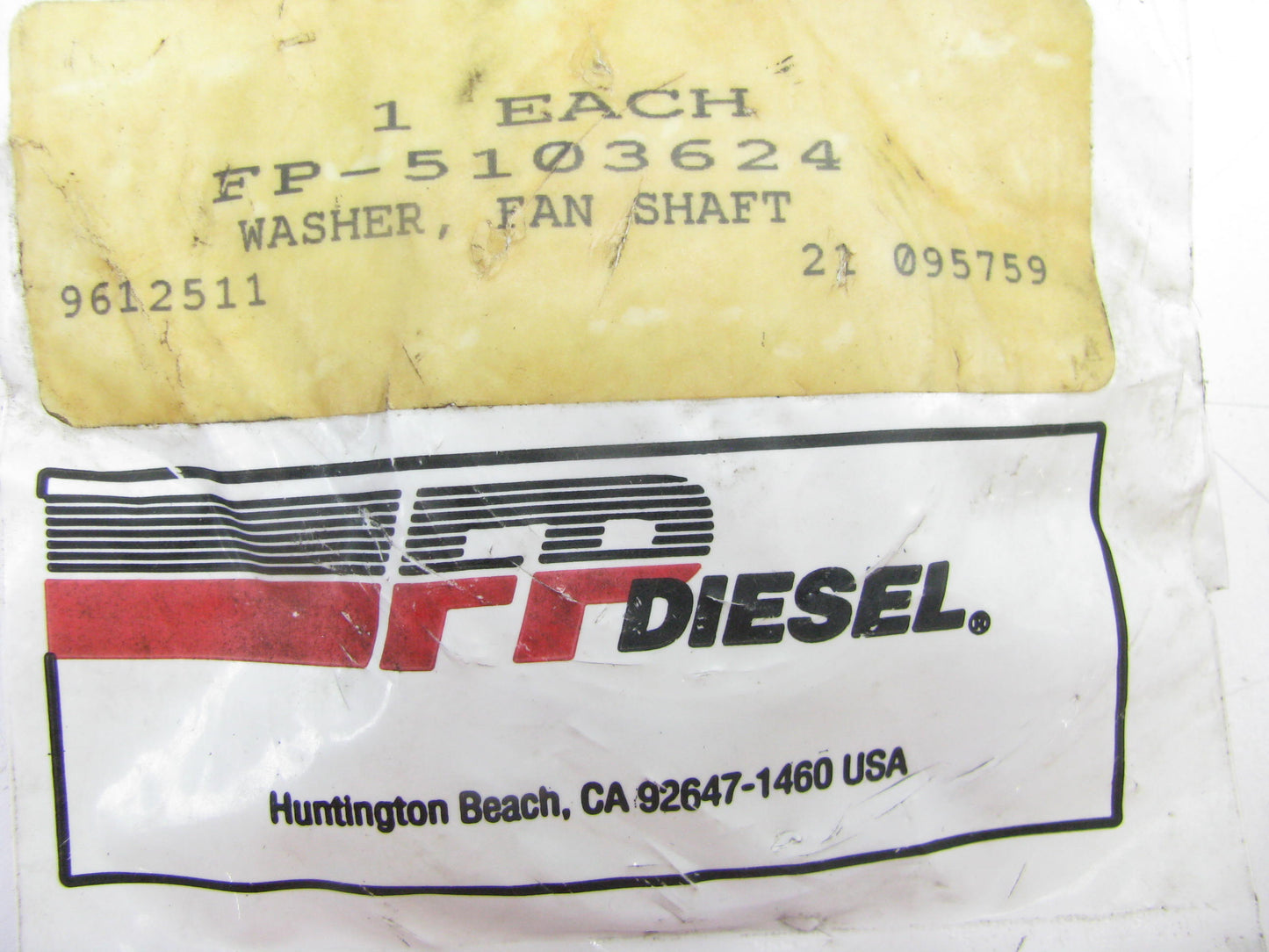 Fp Diesel 5103624 Fan Shaft Bearing Retainer Washer - DETROIT DIESEL 5103624