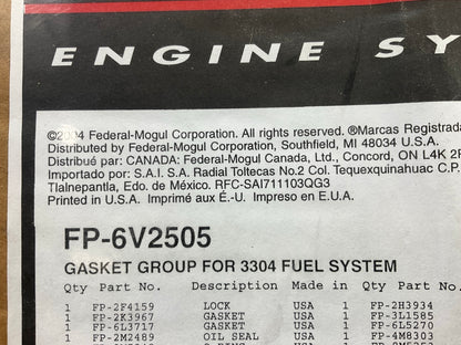 Fp Diesel FP-6V2505 Scroll & Sleeve Gasket Set For CAT 3304