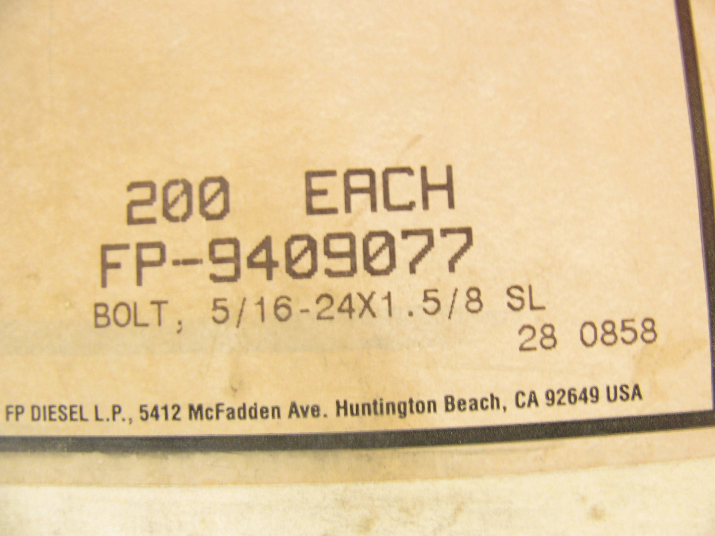 (200) Fp FP-9409077 Blower Drive Bolt - Detroit Diesel 6V-71 8V-71 12V-71 16V-71