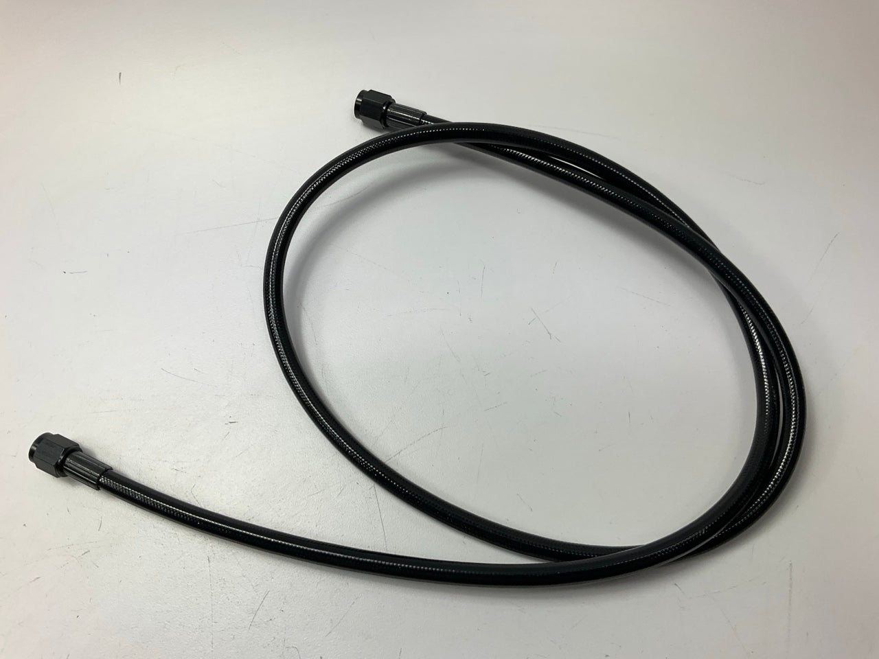 Fragola 412-1-1-48-BL 6000 PTFE-Lined Braided Stainless Pre-Made Brake Hose Line