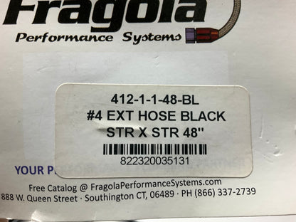 Fragola 412-1-1-48-BL 6000 PTFE-Lined Braided Stainless Pre-Made Brake Hose Line