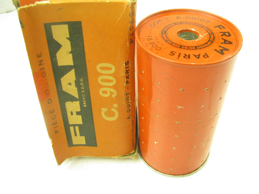Vintage Fram C-900 Cartridge Oil Filter FB900 - MADE IN FRANCE, Collectible