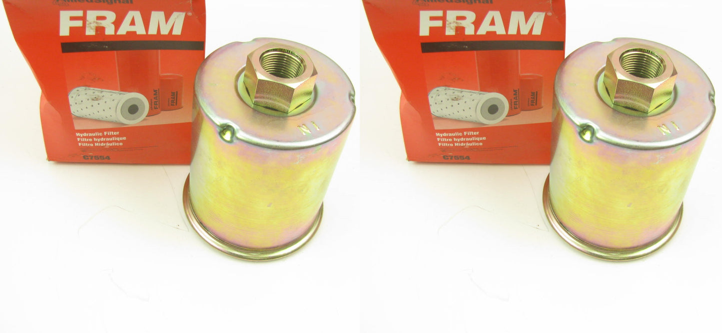 (2) Fram C7554 Hydraulic Oil Filters For Toyota 1DZ, 2J DIESEL, Wix 57725
