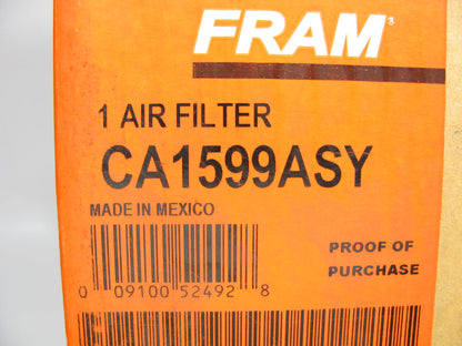 Fram CA1599ASY Air Filter Replaces A246C P137641 482645C1