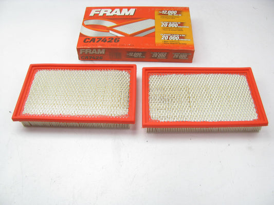 (2) Fram CA7426 Air Filter Replaces 46098 A24832 AF7858 AF150 A1311C 042-1549