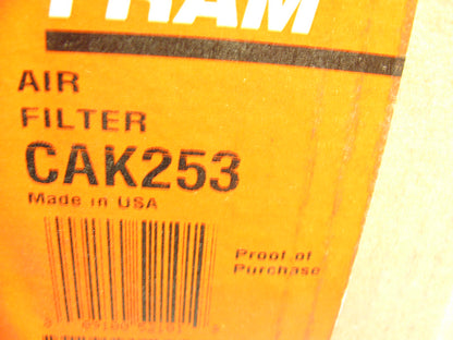 Finned Air Filter  Fram CAK253 / 42222 For Various HD Equip + Trucks