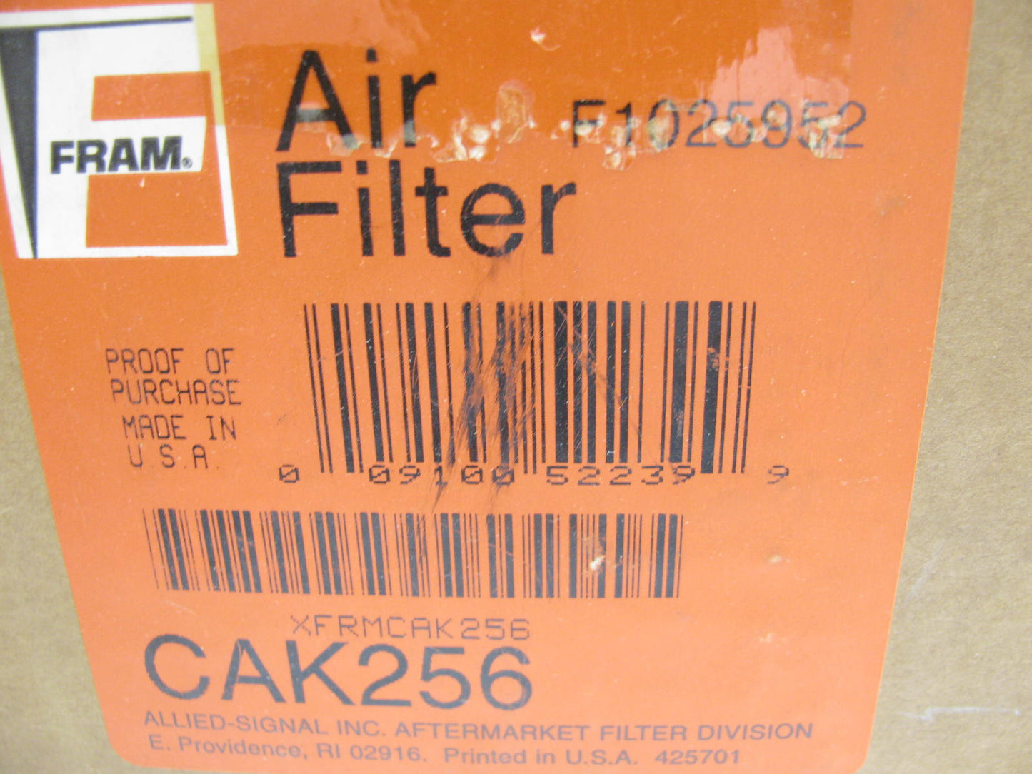 Fram CAK256 Air Filter Replaces 42990, A42019, LAF1275 AF1275 140-765, PA1690-FN