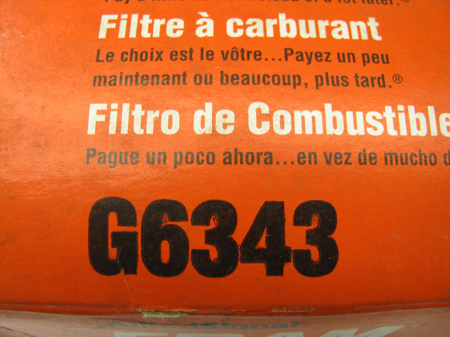 Fram G6343 Fuel Filter Replaces 33460 F53163 G2956 GF149 86468 BF1118