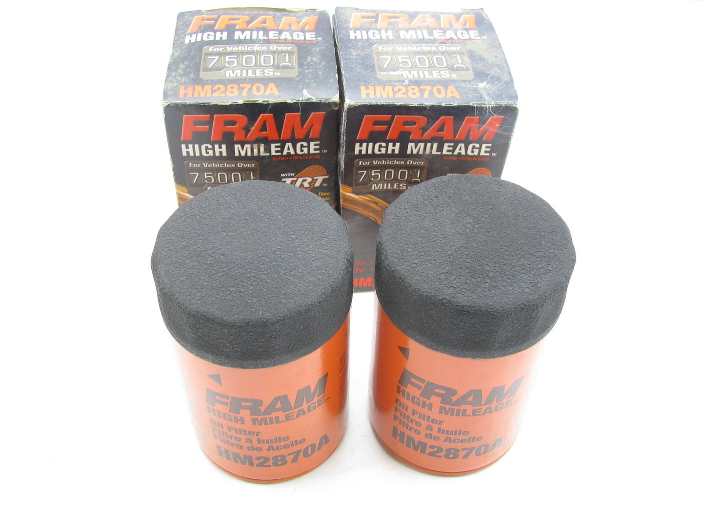 (2) Fram HM2870A Oil Filter Replaces 51342 PL20252 MO241 FPP2870A 72211 CPH2870A