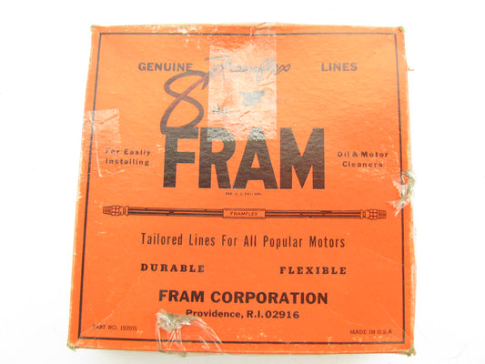 (6) Fram L44 VINTAGE Framflex Bypass Oil Filter Hose - UNKNOWN EXACT FITMENT