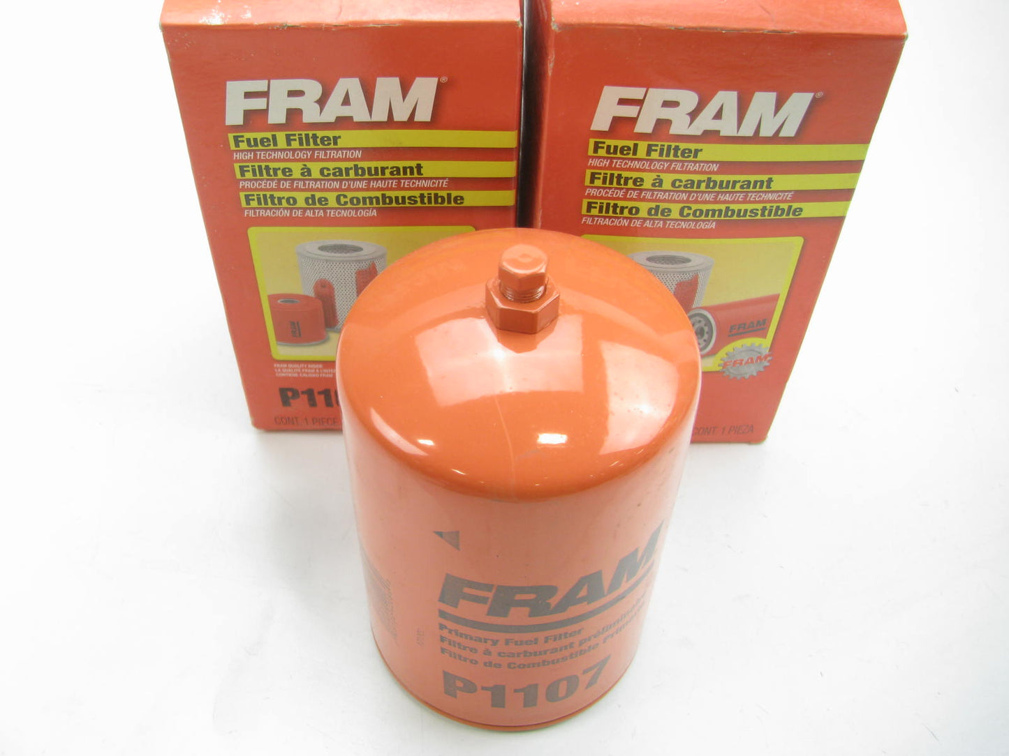 (2) Fram P1107 Fuel Filter Replaces 33378 LFP255F FF956 P552450 BF1240 F50022