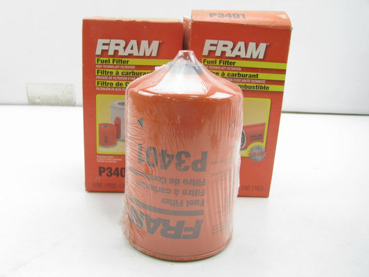 (2) Fram P3401 Fuel Filter Replaces 33357 L60043 3357 LFF3417 FF989 FS1280
