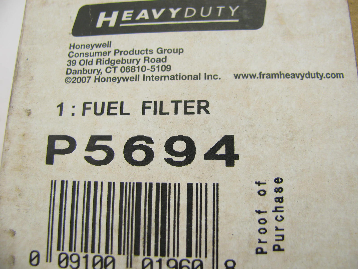 Fram P5694 Fuel Filter Replaces 33690 F65910 LFF5874 FF1077 FF5702 P550372
