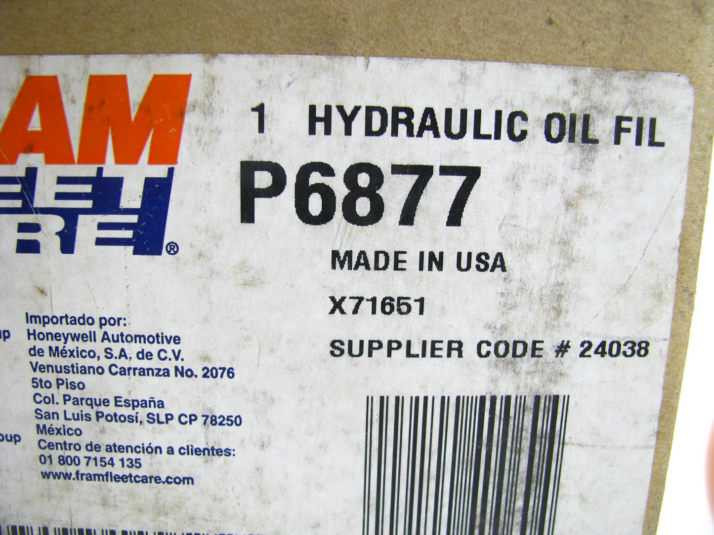 Fram P6877 Hydraulic Oil Filter Replaces 51451 H35028 HF6572 P173736 85451