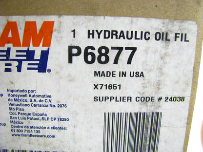 Fram P6877 Hydraulic Oil Filter Replaces 51451 H35028 HF6572 P173736 85451