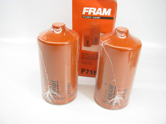 (2) Fram P7163 Diesel Fuel Water Separator Filter Replaces WF10026 LFF8270