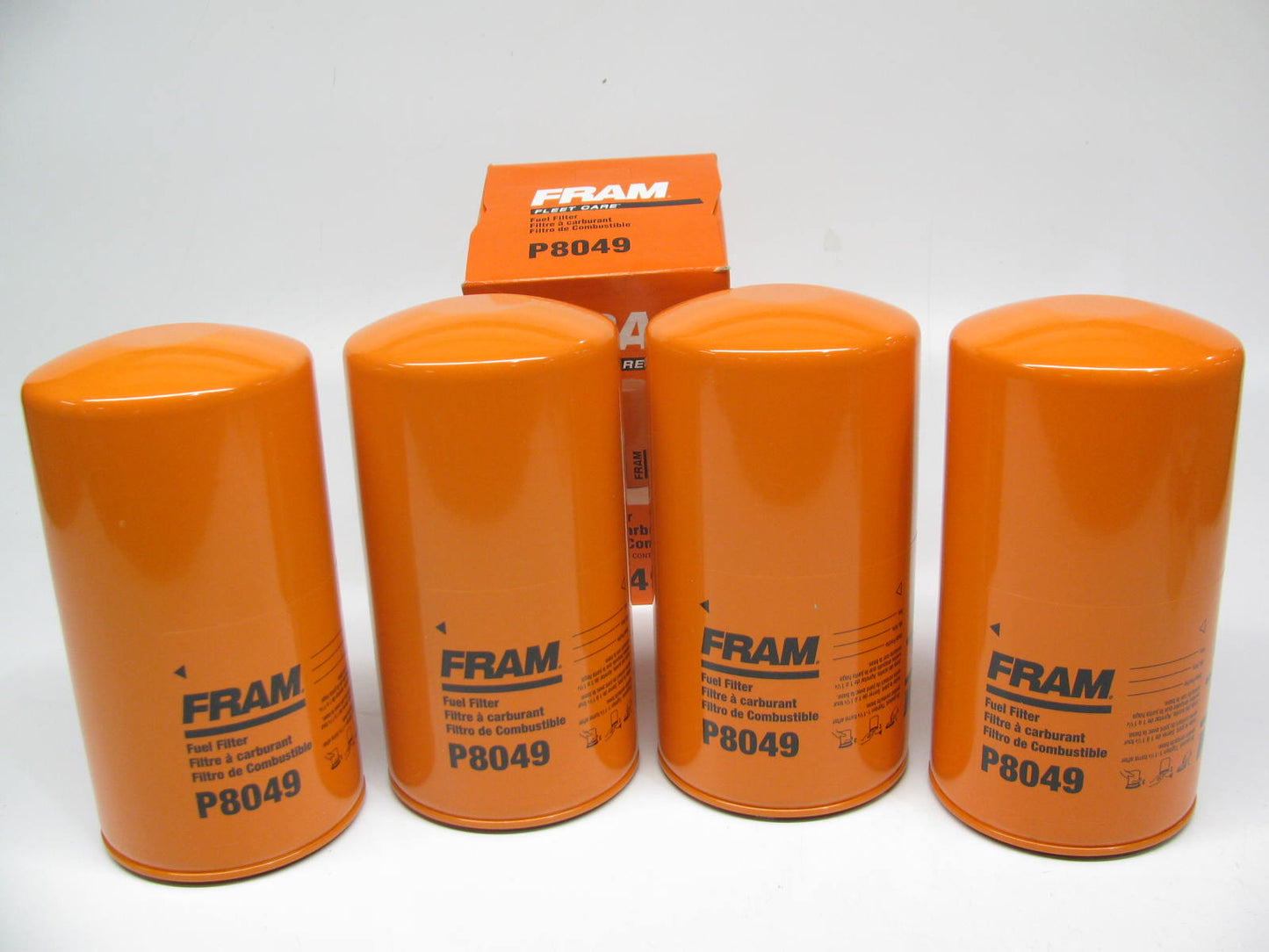 (4) FRAM P8049 HD Primary Spin-on Fuel Filter