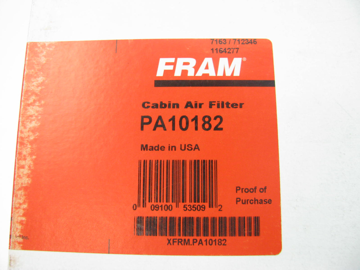 PA10182 - Cabin Air Filter For 99-15 Freightliner Argosy 99-04 FC70 99-07 FC80