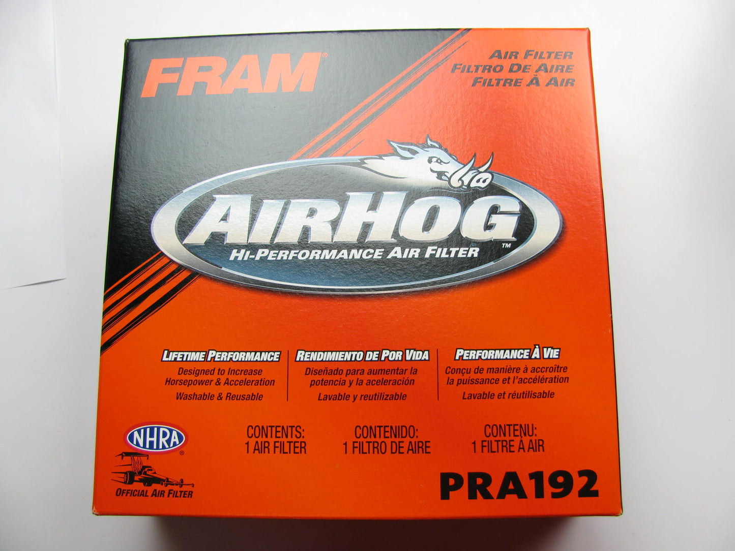 (2) PACK - Fram PRA192 Air Hog Washable Reusable High Performance Air Filters