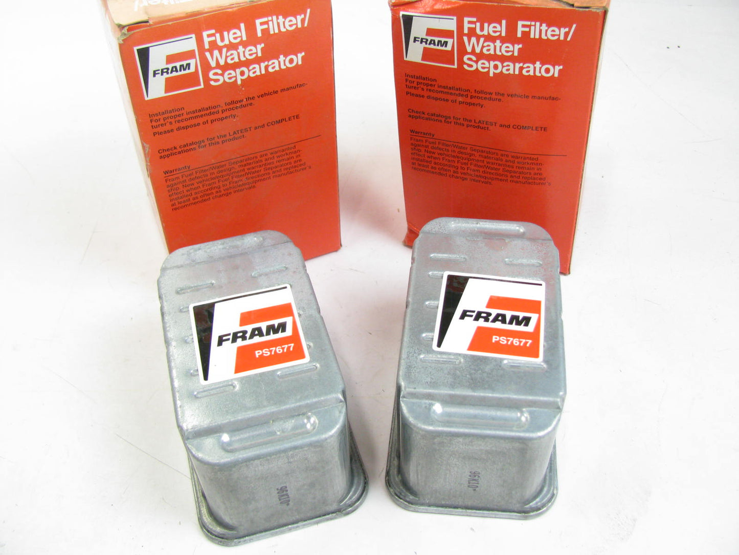 (2) Fram PS7677 Diesel Fuel Water Separator Filter Replaces FF1050 33545