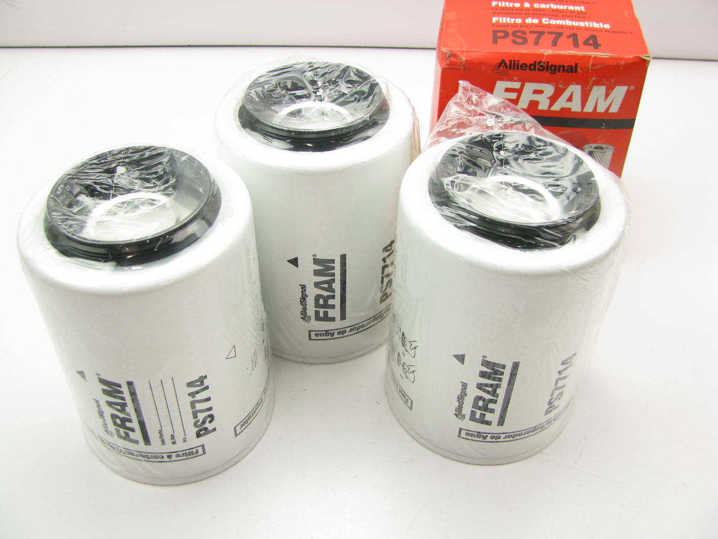 (3) Fram PS7714-3 Diesel Fuel Water Separator Filter Replaces 33412 LFF8064