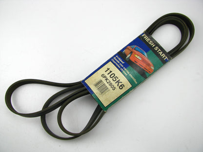 Freshstart 1105K6 Serpentine Belt - 0.84'' X 111.00'' - 6 Ribs