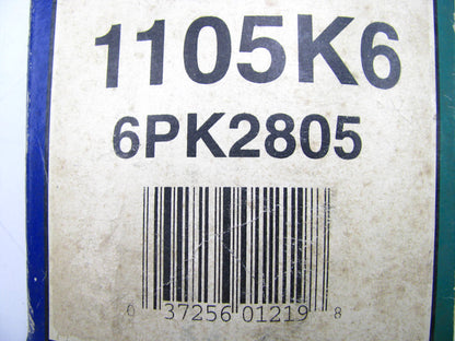 Freshstart 1105K6 Serpentine Belt - 0.84'' X 111.00'' - 6 Ribs