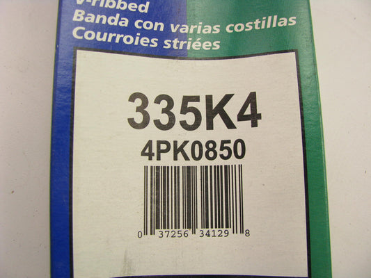 Freshstart 335K4 Serpentine Belt - 14mm X 850mm - 4 Ribs