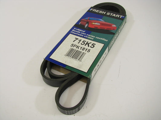 Freshstart 715K5 Serpentine Belt - 0.69'' X 72.00'' - 5 Ribs