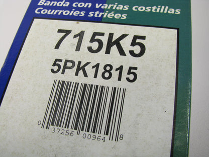 Freshstart 715K5 Serpentine Belt - 0.69'' X 72.00'' - 5 Ribs
