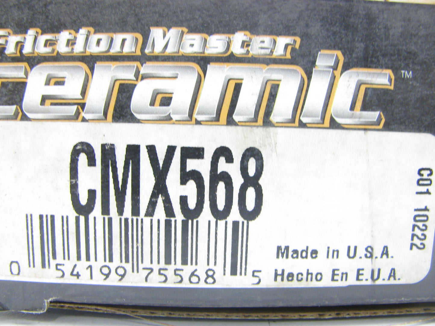 Friction Master CMX568 Front Disc Brake Pads For 1992-1996 Honda Prelude