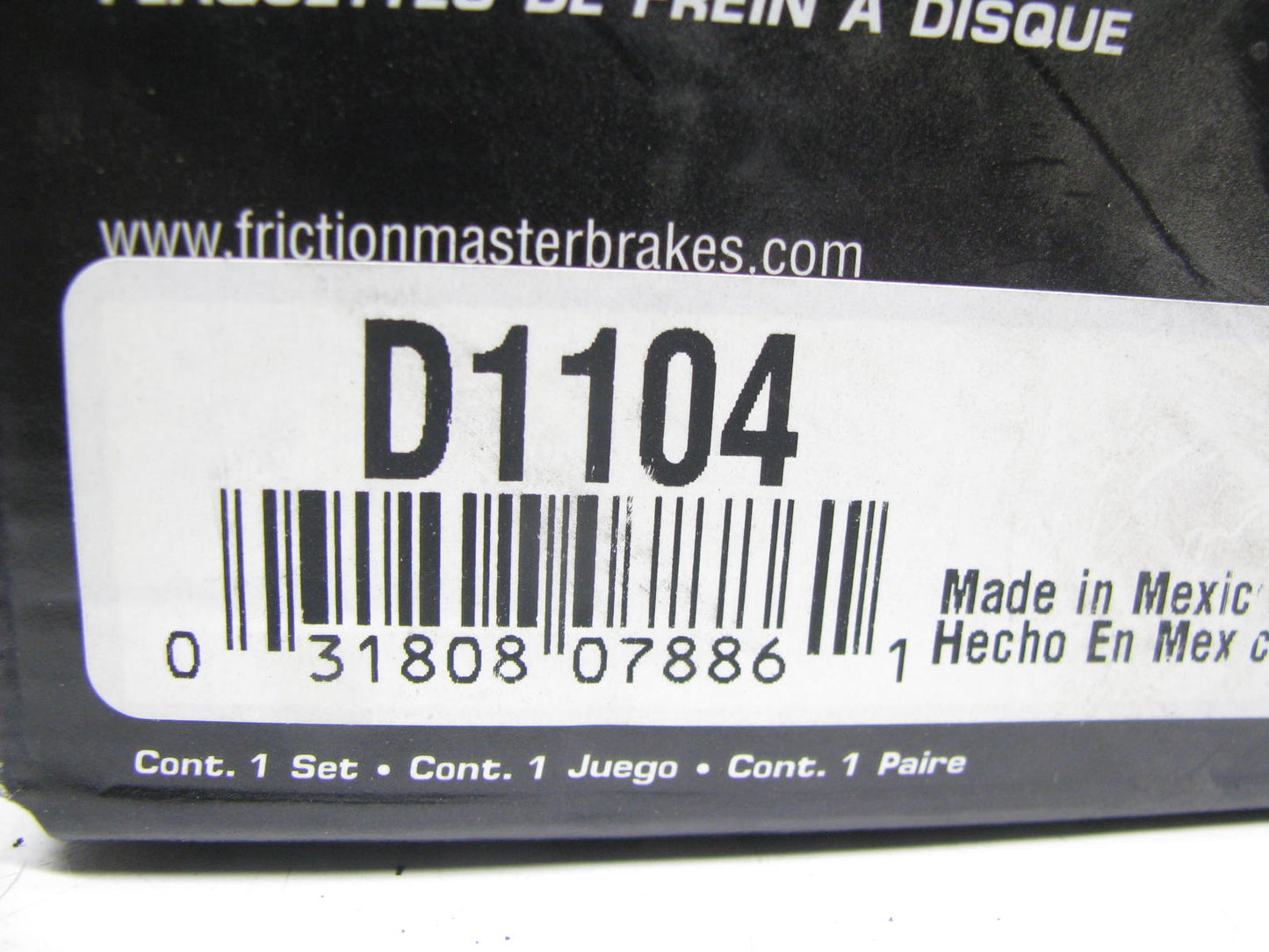 Friction Master D1104 Front Disc Brake Pad Set - Ceramic