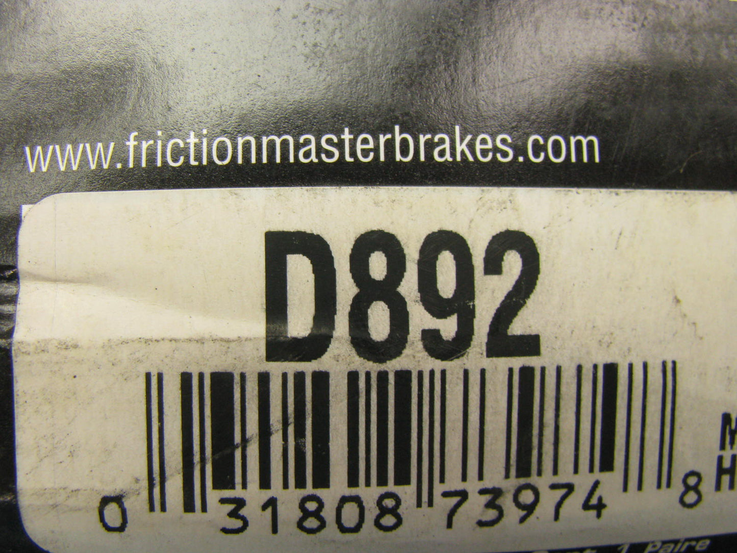 Friction Master D892 Rear Disc Brake Pad Set 2002-03 Mazda Protege 2002 Tribute