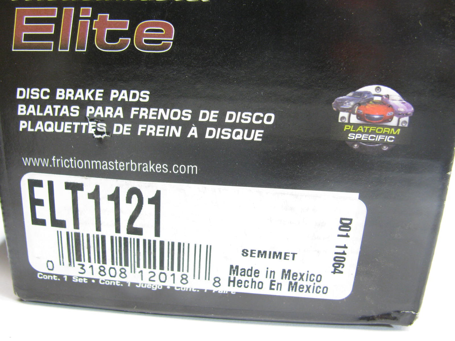 Friction Master ELT1121 Ceramic Disc Brake Pads - Front