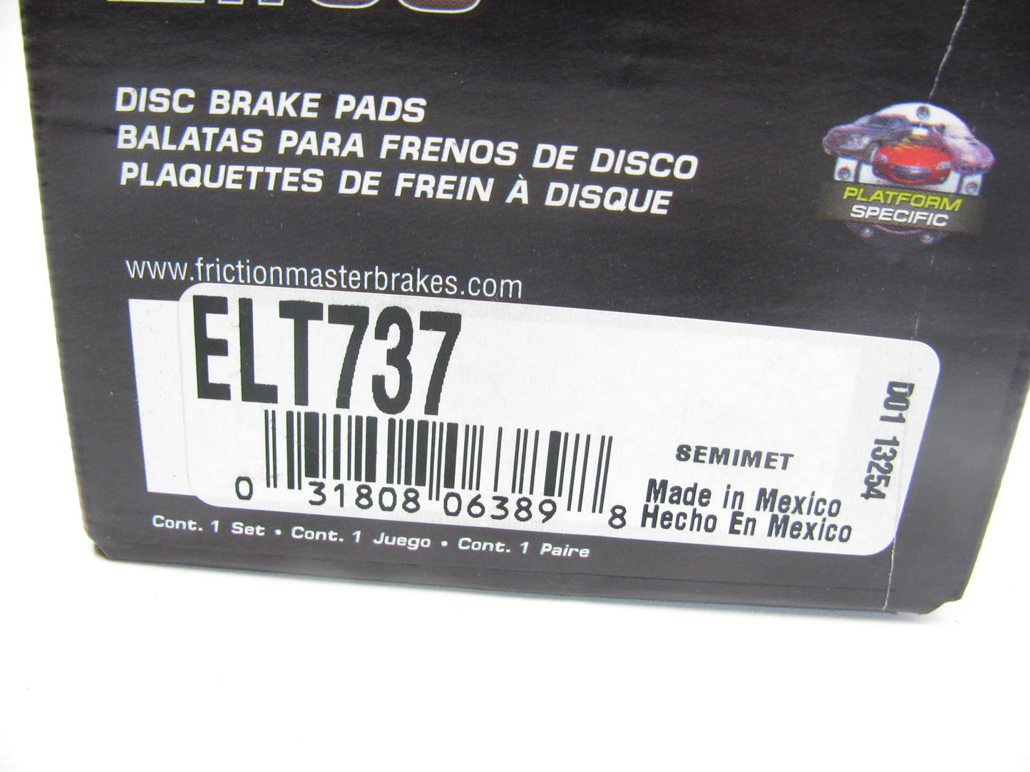 Friction Master ELT737 Ceramic Disc Brake Pads - Front