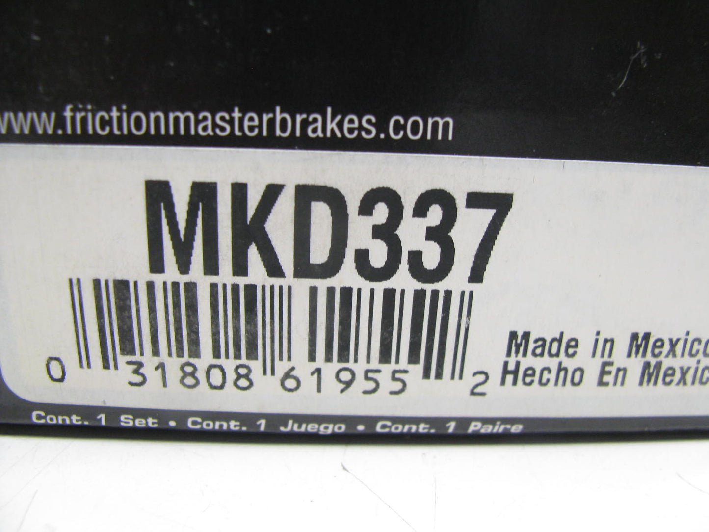 Friction Master MKD337 Rear Disc Brake Pad Set - Semi-Metallic