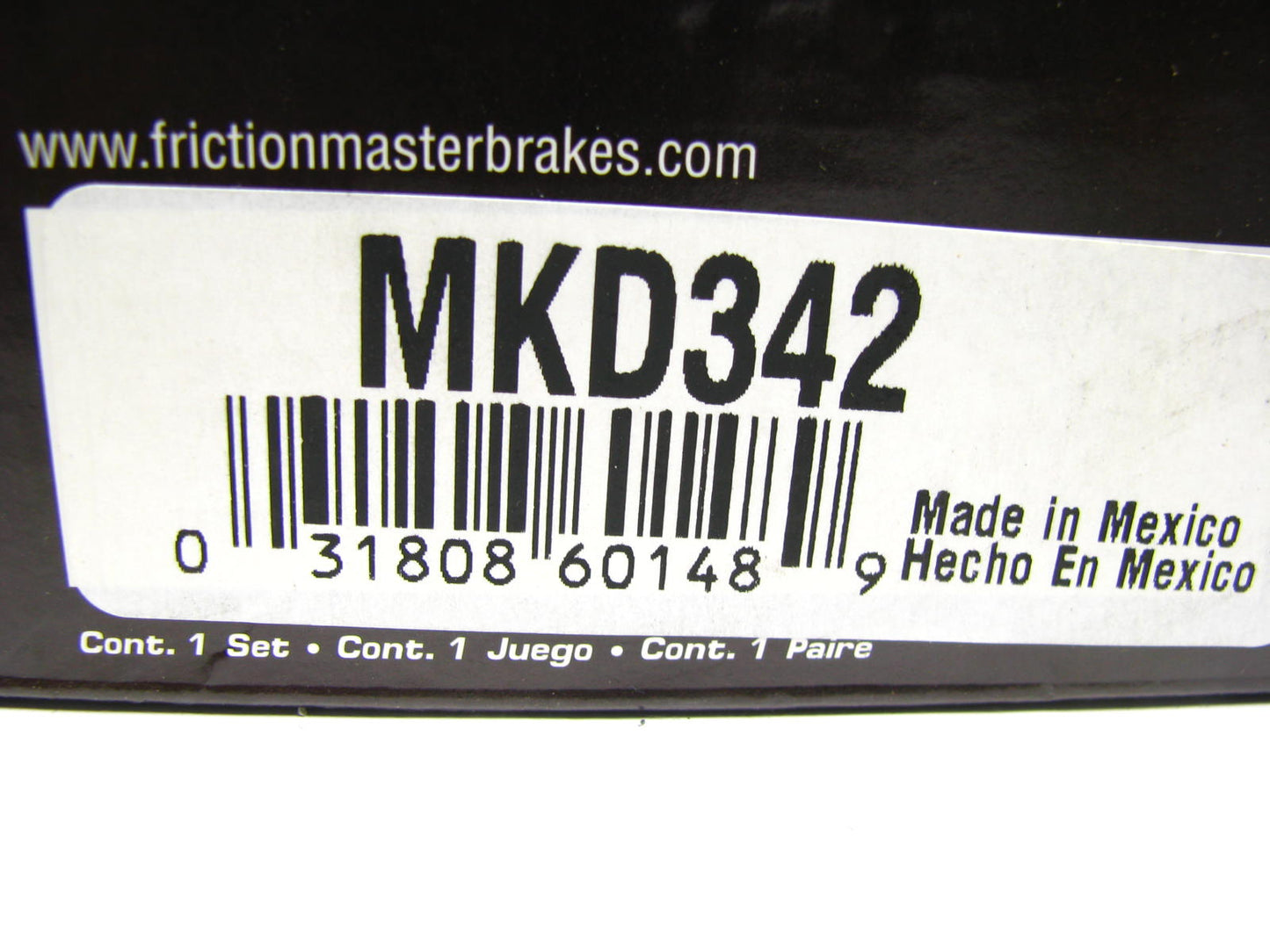 Friction Master MKD342 Rear Disc Brake Pad Set - Semi-Metallic