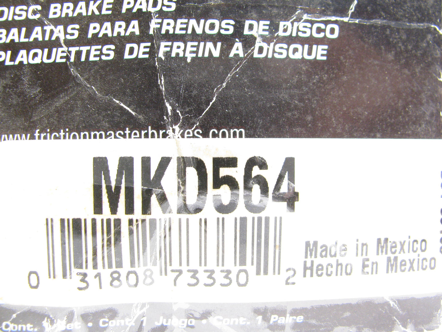 Friction Master MKD564 Rear Disc Brake Pads - Semi-Metallic