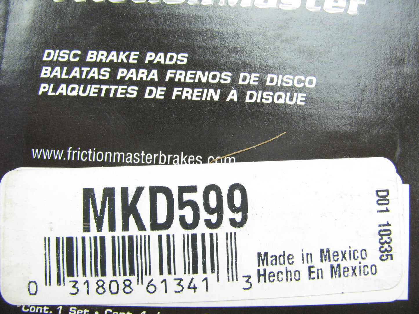 Friction Master MKD599 Rear Disc Brake Pad Set - Semi-Metallic