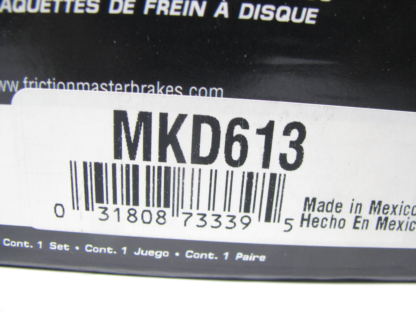 Friction Master MKD613 Rear Disc Brake Pad Set - Semi-Metallic