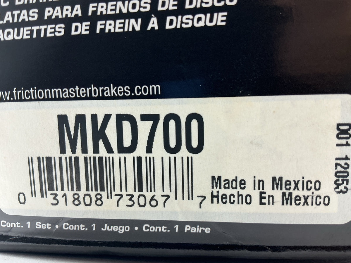 Friction Master MKD700 Front Disc Brake Pads