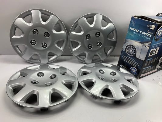 COSMETIC DAMAGE #14 Futura KT895-13SL 13'' Universal Wheel Cover Set, Silver, 4pk