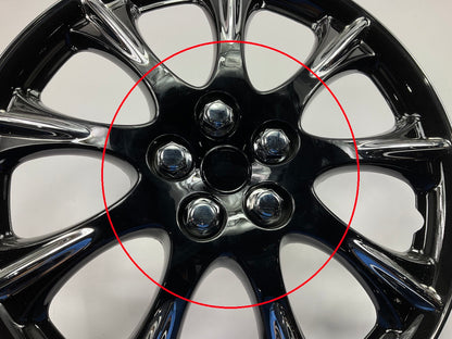 COSMETIC SCUFFS - Futura KT953-14CIB Chrome Ice Black Wheel Cover Set - 14''
