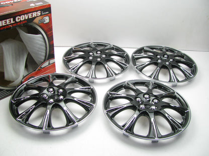 Futura KT953-14C/IB Chrome Ice Black Wheel Cover Set - 14''