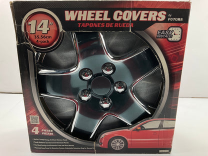 COSMETIC SCUFFS - Futura KT998-14C-SPBK 14'' Universal Wheel Cover Set