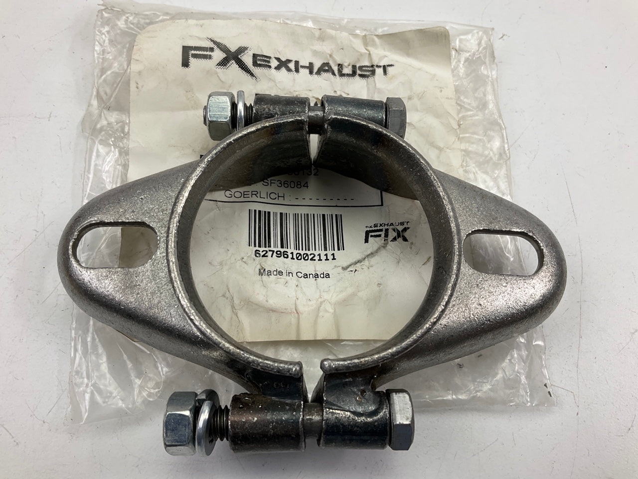 FX36 2-1/4'' 2.25'' ID Exhaust Flange Formed Oval Side Split For 2'' OD Flared Pipe