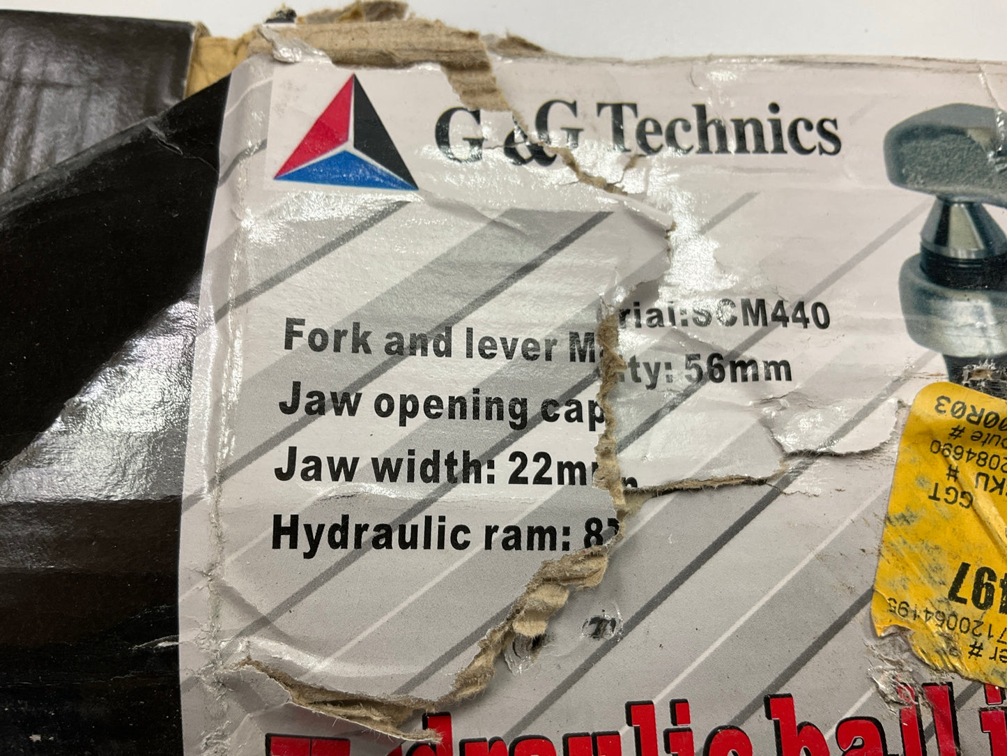 OPEN BOX - G&G TECHNICS GGT850 Hydraulic Ball Joint Separator Tool