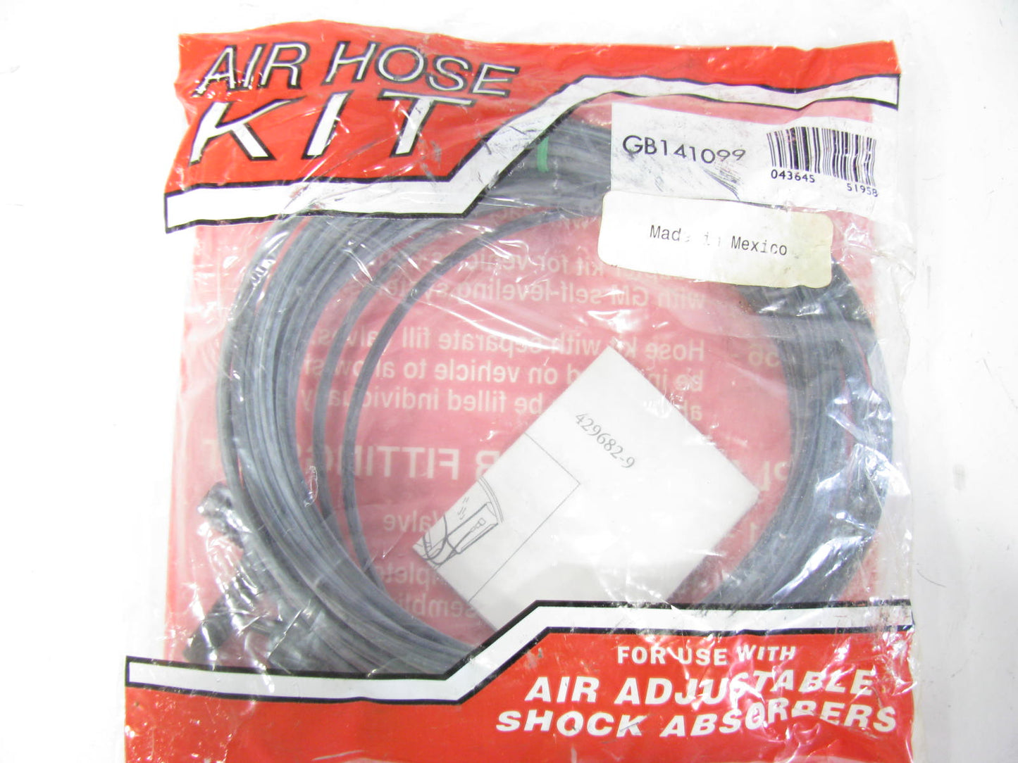 Gabriel GB141099 Adjustable Air Shocks Install Hose Fittings Kit (Single Valve)