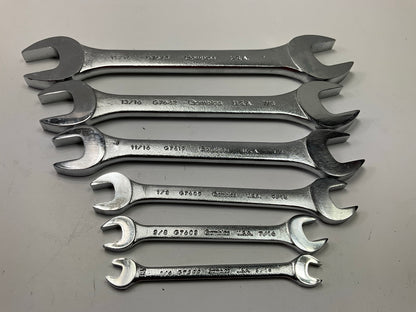 VINTAGE - Gambles 6 Piece Double Open-End Wrench Set, 1/4'' To 1'' - MADE IN USA