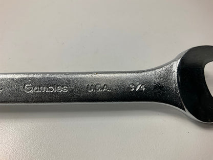 VINTAGE - Gambles G7619 Double Open-Head Wrench, 11/16'' & 3/4'' - MADE IN USA